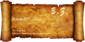 Bankó Zia névjegykártya
